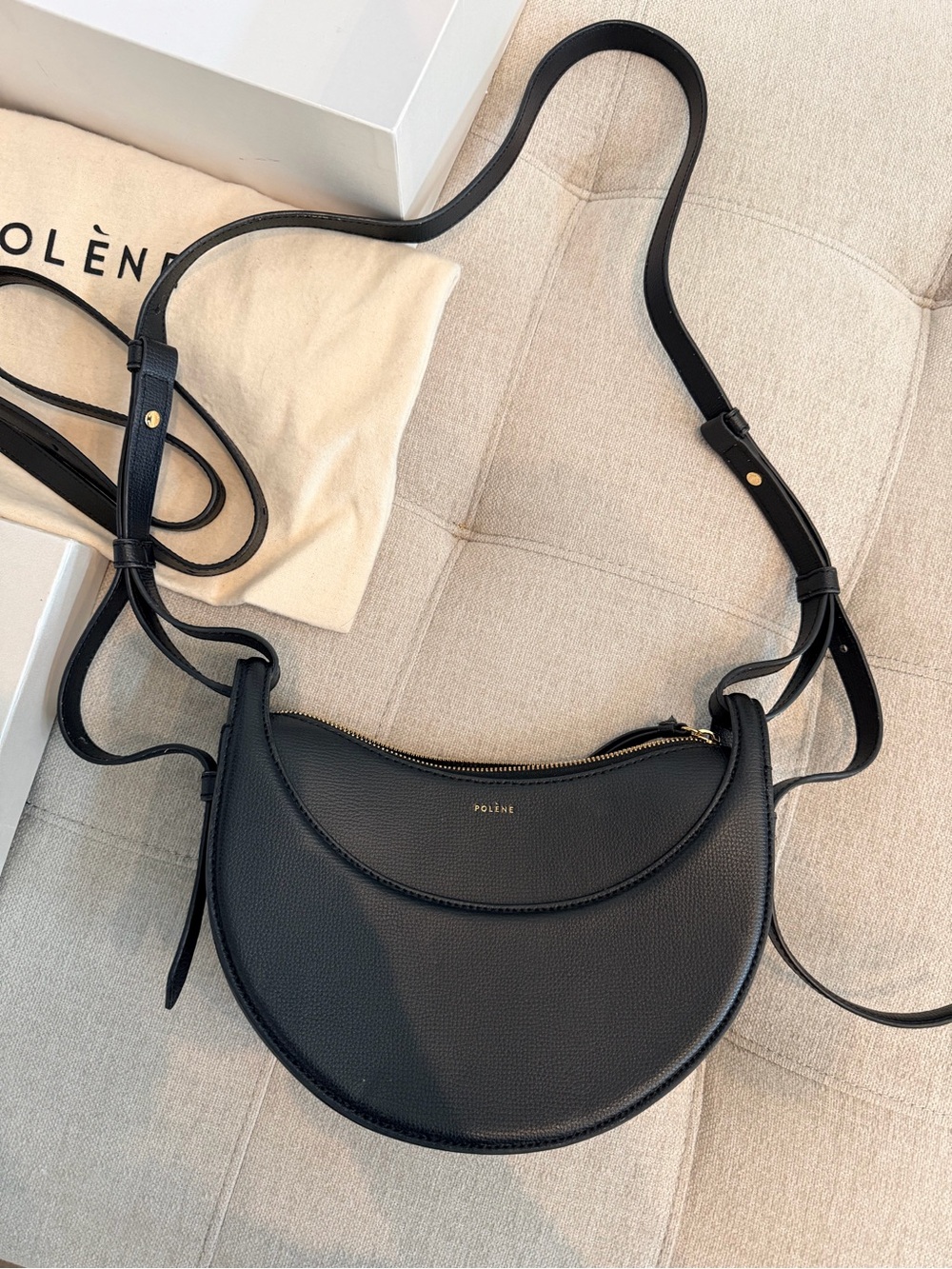 Police Black Numero Dix Black Leather Crossbody Bag